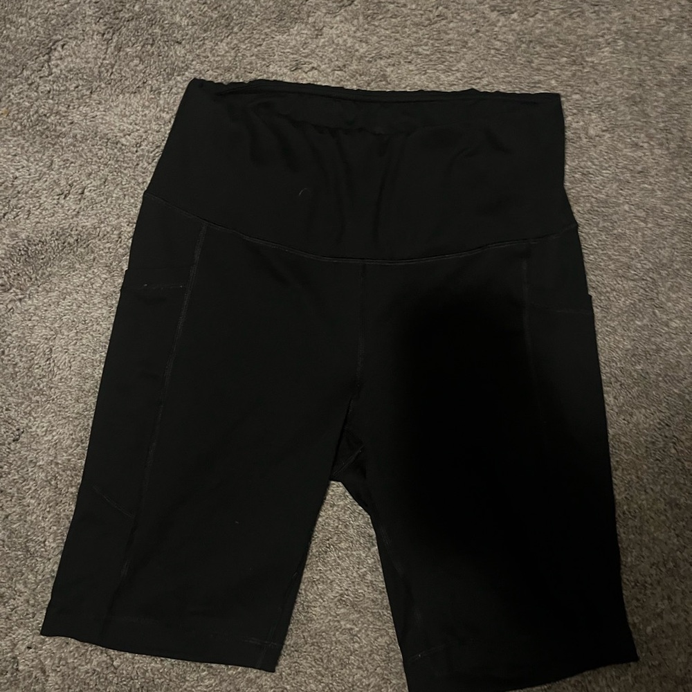 Black Athletic Shorts with Stretchy Fabric